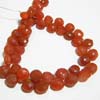 This listing is for the 1 strand of Orange Chalcydony faceted Heart briolettes in size of 6 - 8 mm approx,,Length: 8 inch,,Total Pcs: 1
